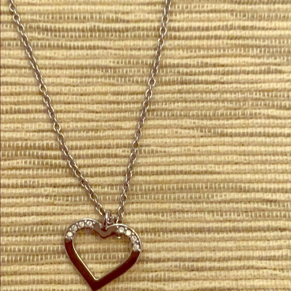 Swarofski heart with crystal necklace